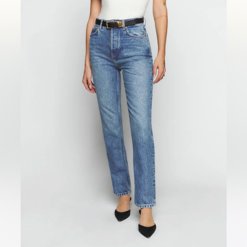 Reformation Cynthia High Rise Straight Jeans